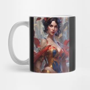 Beautiful Fairy Tale Princess in Red, Gold, and Blue Mug